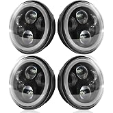 VCSZKXLY Compatible For Chevy Corvette C3 Headlights 1968 1969 1970 1971 1972 1973 1974 1975 1976 1977 1978 1979 1980 1981 1982, 5.75 LED Headlight High Low Beam w/DRL Turn Signal Lights, DOT Approved