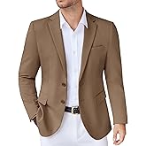 COOFANDY Men's Casual Knit Blazer Stretch Slim Fit Sport Coat Two Button Lightweight Suit Jackets