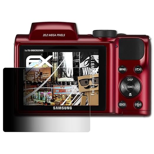 atFoliX Blickschutzfilter für Samsung WB110 Blickschutzfolie, 4-Wege Sichtschutz FX Schutzfolie