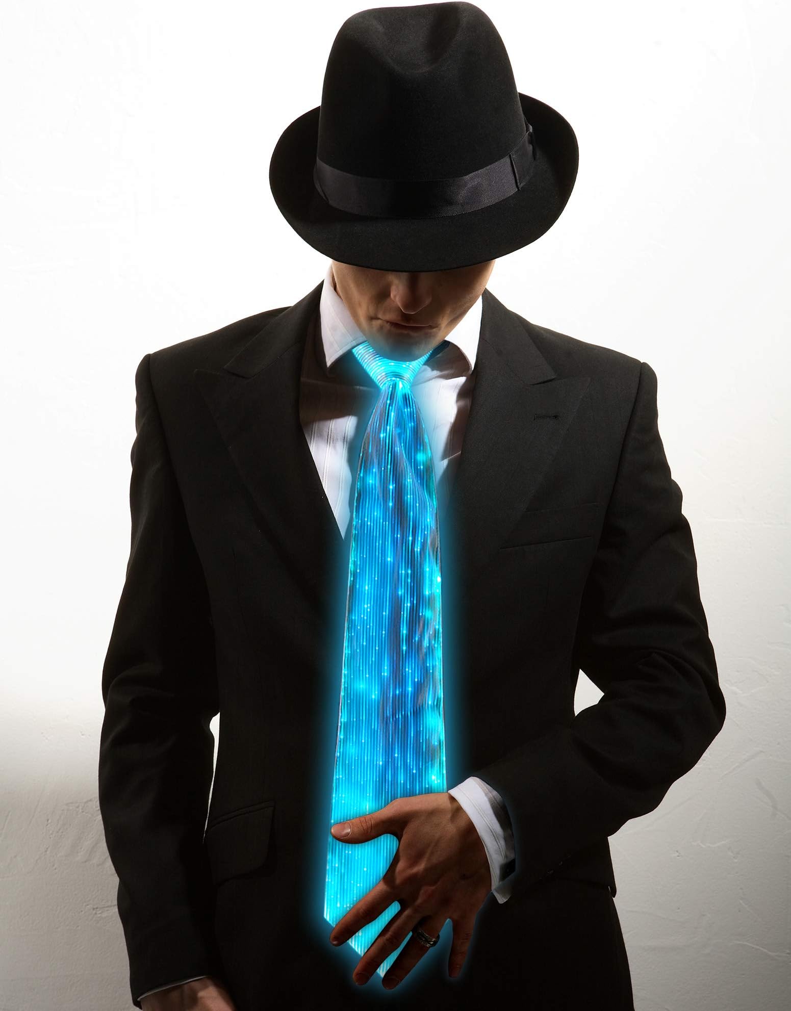 Men Women Light Up Neckties LED Tie for Halloween Christmas New Years Rave Party Show Performance Costume Accessory