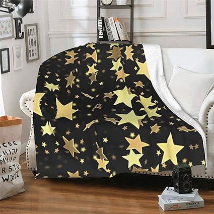 Amazon Co Jp 3d 星柄 毛布 ブランケット 二重構造掛け 柔軟軽量 発熱 暖かい ふわふわ 柔らかく肌触り マイクロファイバー 厚手 秋冬用 かわいい おしゃれ 軽い 洗える 静電気防止 複数のサイズ 50 X40 60 X50 80 X60 Inch ホーム キッチン