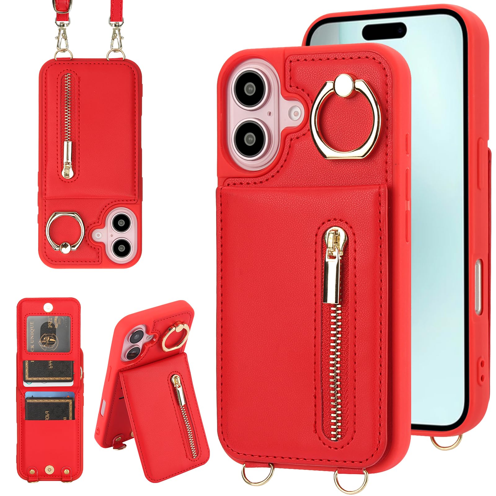 Jcxtrombulous Crossbody Wallet Case for iPhone 17