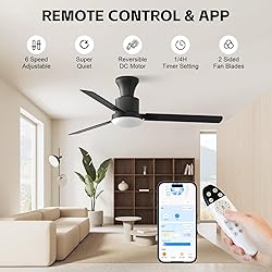 52 Inch Ceiling Fan with Remote & APP Control, LED
