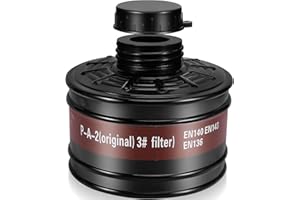 WJJIYR 40MM Respirator Activated Carbon Filters - Respirator Filter for Full Face Respirator Mask Survival Nuclear and Chemical Against Formaldehyde, Organic Vapor, Chemical