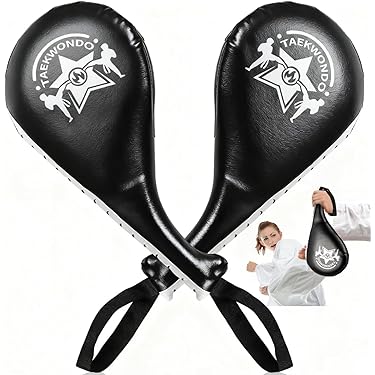 Paire De Pads De Kick Taekwondo – 36x18 Cm, Cuir PU, Entraînement Karaté MMA