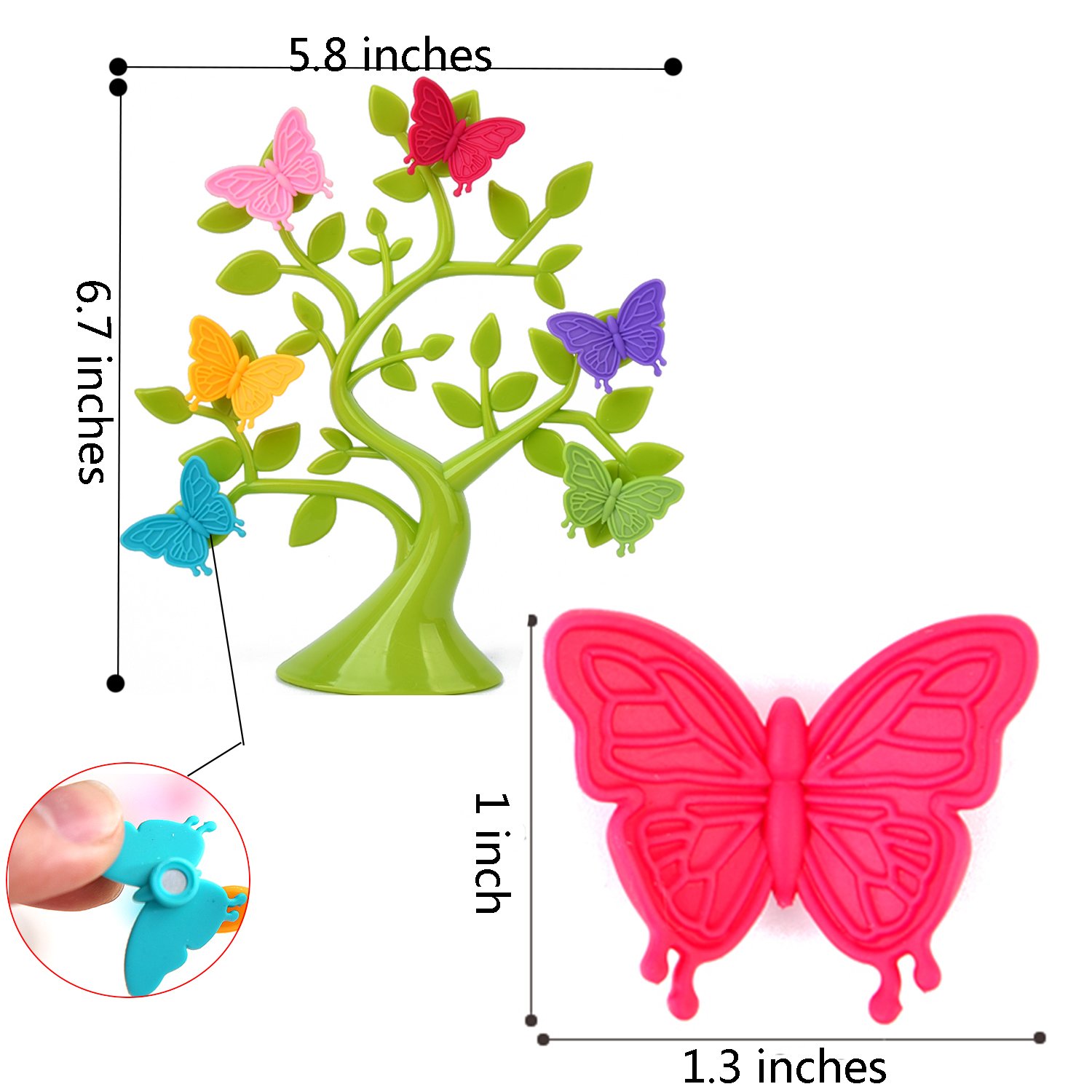 Mariposa imán para nevera (Juego de 6)/oficina imanes/Junta de ...