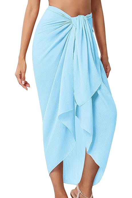 Falda Negra Mujer Salida De Baño Sexy Alberca Pareo De Playa