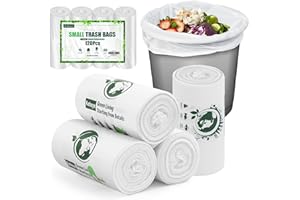Small Trash Bags 1.2 Gallon, Biodegradable Gallon Waste Bag, Mini Compostable Strong Bathroom Wastebasket Can Liners Garbage 