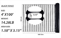 PotatoLife Plastic Mesh Fence Safety Fence, Extra