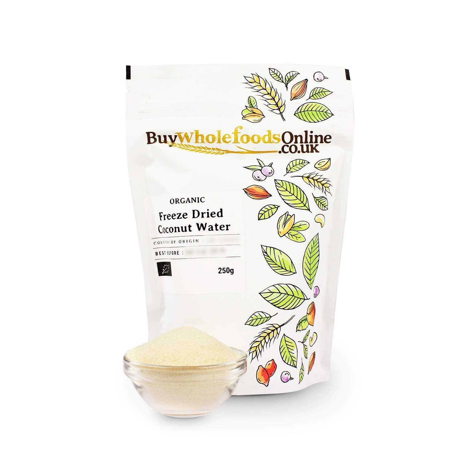 Organic Freeze Dried Coconut Water 250g (Buy Whole Foods Online Ltd