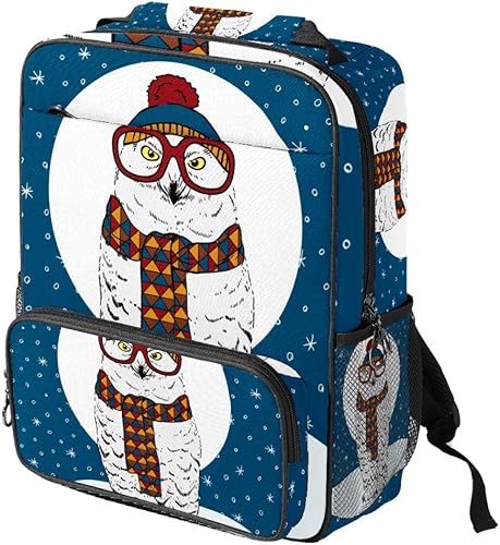 Amazon Carrozza リュックサック 学生 大容量 リュック マザーズバッグ レディース 冬 雪 フクロウ おしゃれ メンズ デイバッグ かわいい Carrozza レディース