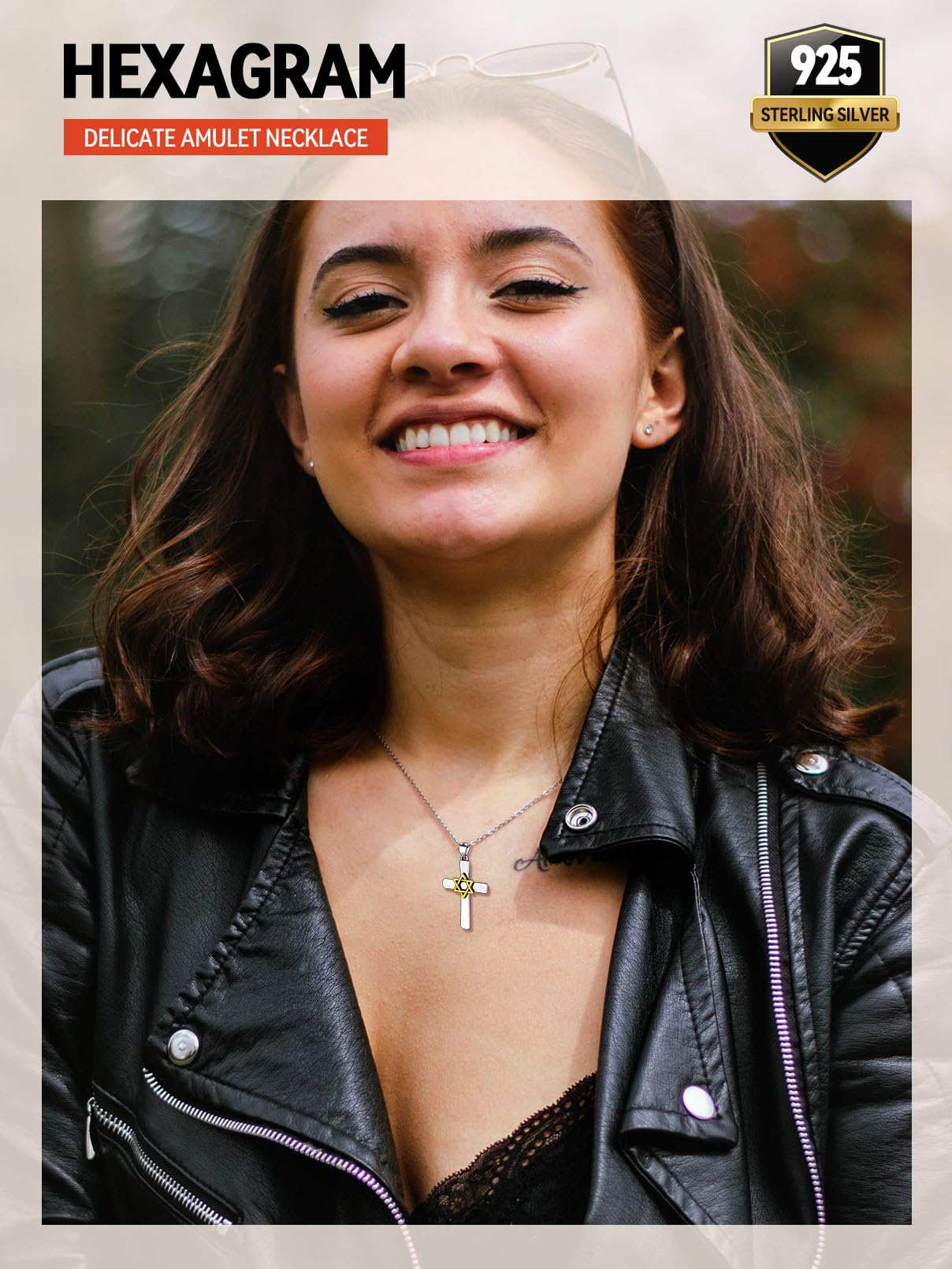 FaithHeart 925 Sterling Silver Necklace for Women, Celtic Knot/Star of David/Opal Pendant Necklaces with Rolo Chain Dainty Amulet Jewelry Gifts for Women