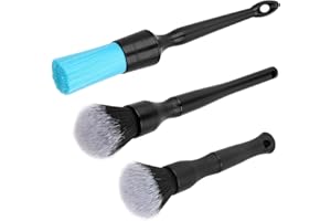 ANTBOOBOO Ultra- Soft Car Detailing Brush Set, Auto Detail Brush Kit for Elegant Surfaces, Interior Exterior No Scratch for Cleaning Air Vent Engine Bay Emblems Dashboard Seat Wheel, Engine, Wheel Nut…
