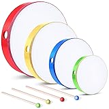 4 Pcs Kids Hand Drum Adults Wood Frame Drum Set