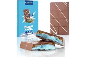 CARIAN'S BISTRO Carians Viral Frozen Italian Caramel Angel Hair Chocolate Bar - Pistachio, Kataifi & Caramel Flavor - Great for Gift Giving, Anniversary, Thanksgiving, Christmas - 3.53 oz (110g)