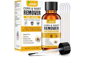 Zozdal Bee Venom Skin Wart Remover, Fast Acting Wart Remover Freeze Off with Salicylic Acid, Wart Removal for Women Men, Plantar Wart, Flat Wart, Common Wart, Corn,H Warts, Callus 30ML