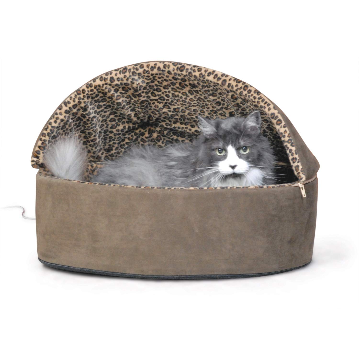 K&H ThermoKitty Bed Deluxe Hooded Heated Pet Bed Amazon.co.uk Pet
