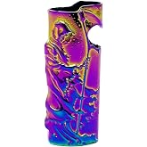 Rainbow Reaper Death Metal Lighter Case Cover Holder fits BIC Full Standard Size Lighter J6