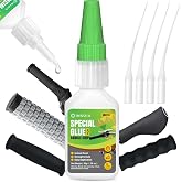 INSOIA Super Grip Glue Clear, 20g, Strong Bond, with Precision Tips | Grip adhesive for motorcycle, dirt bike, atv, bicycle, scooter grips. Vibration-resistant, waterproof, fast-set.