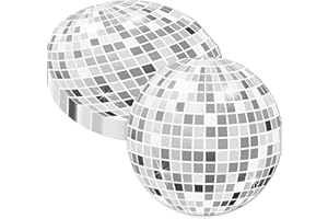LaVenty Disco Party Cocktail Napkins with Silver Foil Guest Towel Paper Disposable Retro Party Supplies Cocktail Napkins for 
