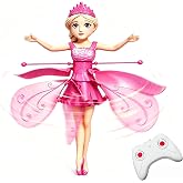 Remote Gesture Flying Fairy Toy Sky Dancers Flying Dolls Gift for kids | Rotating Skirt Wings, Princess Style,Tiara and Spinning Light Effect