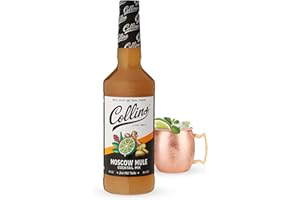 COLLINS CHICAGO Collins Moscow Mule Mix | Made With Lime Juice and Real Sugar With Natural Flavors | Classic Cocktail Recipe Ingredient, 32 fl oz