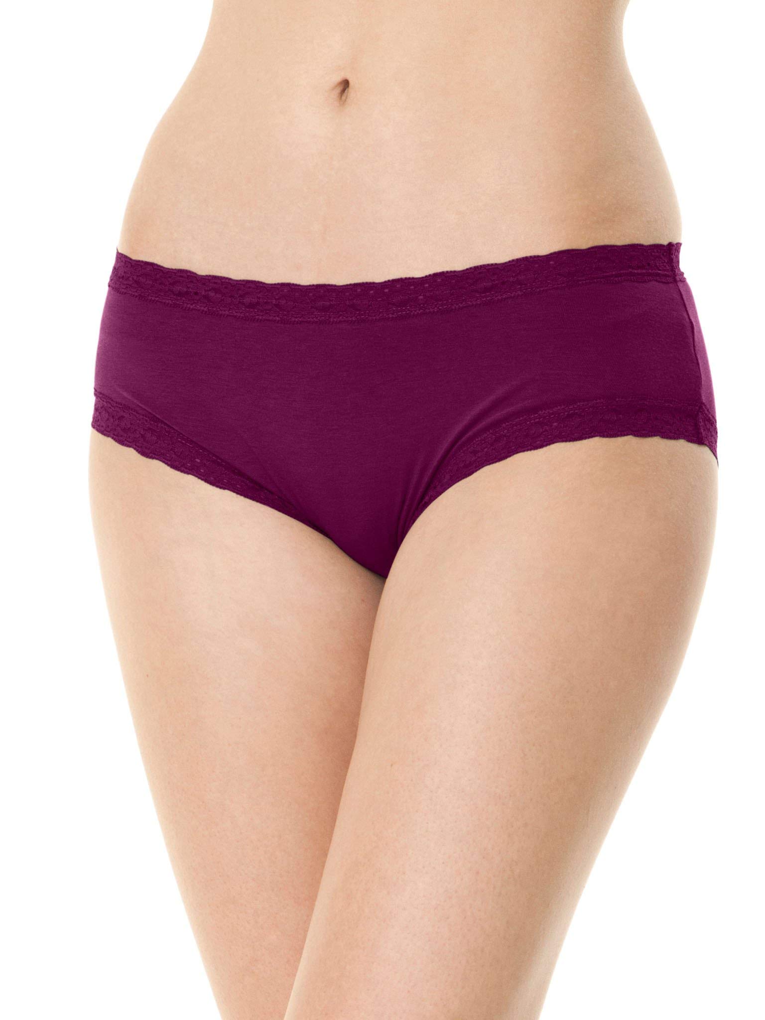 Blue Canoe Organic Cotton & Bamboo Lace Edge Boy Short Panty