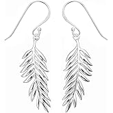 Boma Jewelry Sterling Silver Fern Earrings