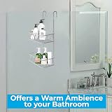 Blue Canyon No-Drill 2 Tier Shower Caddy Stainless Steel White view 5