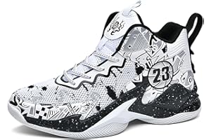 Hewcey Kids Basketball Shoes High Top Youth Fashion Sneakers Girls Casual Sports Basketball Shoes Breathable Comfortable Boys Sneakers for Big Kids