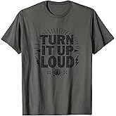 Turn It Up Loud Classic Rock Design T-Shirt