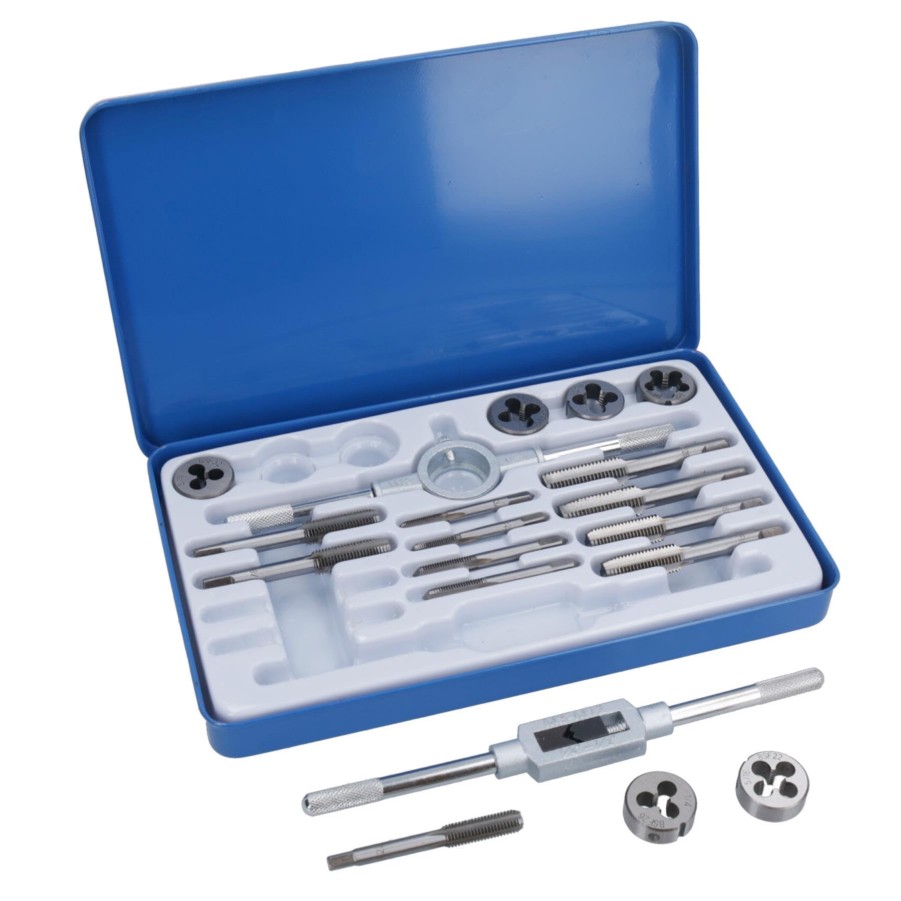 AB Tools BSF Tap and Die Set 20pc British Standard Fine 3/16" - 1/2" Whitworth TE741