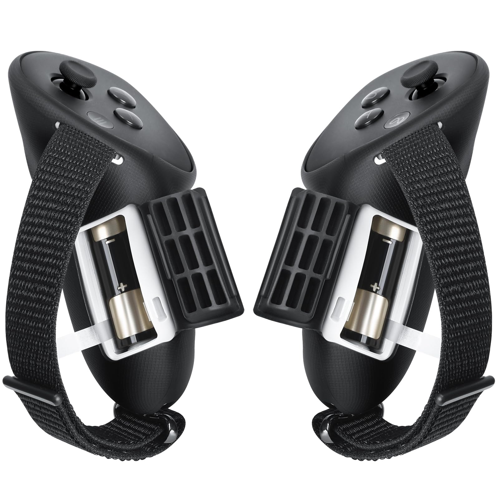 ODGG Upgraded Controller Grips Cover Compatible with Meta Quest 3S / Meta Quest 3 Accessories, with Battery Opening Cover and Adjustable Knuckle Straps Protector