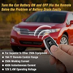 Nilight Remote Battery Disconnect Switch 12V 250A