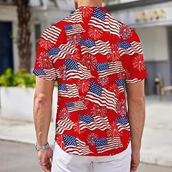 American Flag Mens Funny Hawaiian Shirts 3D Graphic
