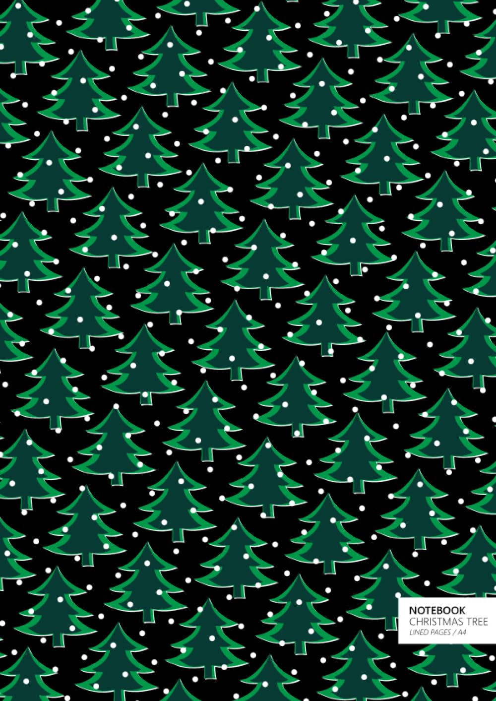 Christmas Tree Notebook - A4: (Night Green Edition) Fun notebook 192 lined pages (A4 / 8.27x11.69 inches / 21x29.7cm)