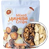 VIGOROUS MOUNTAINS Mushroom Chips Veggie Snacks 8.82 Oz | Dried Shiitake and King Oyster Good Salted Crisp Mix, Grocery Vegetable Snack Chip , 250 g