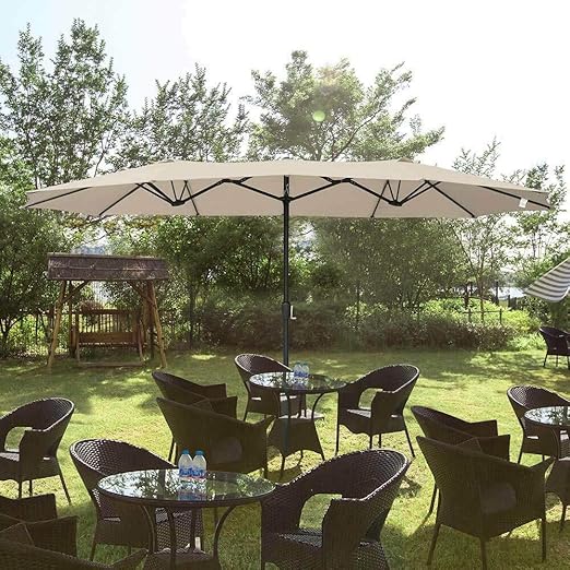 Shougui Trade 4 5x2 6m Garden Parasol Double Sided Sun Umbrella