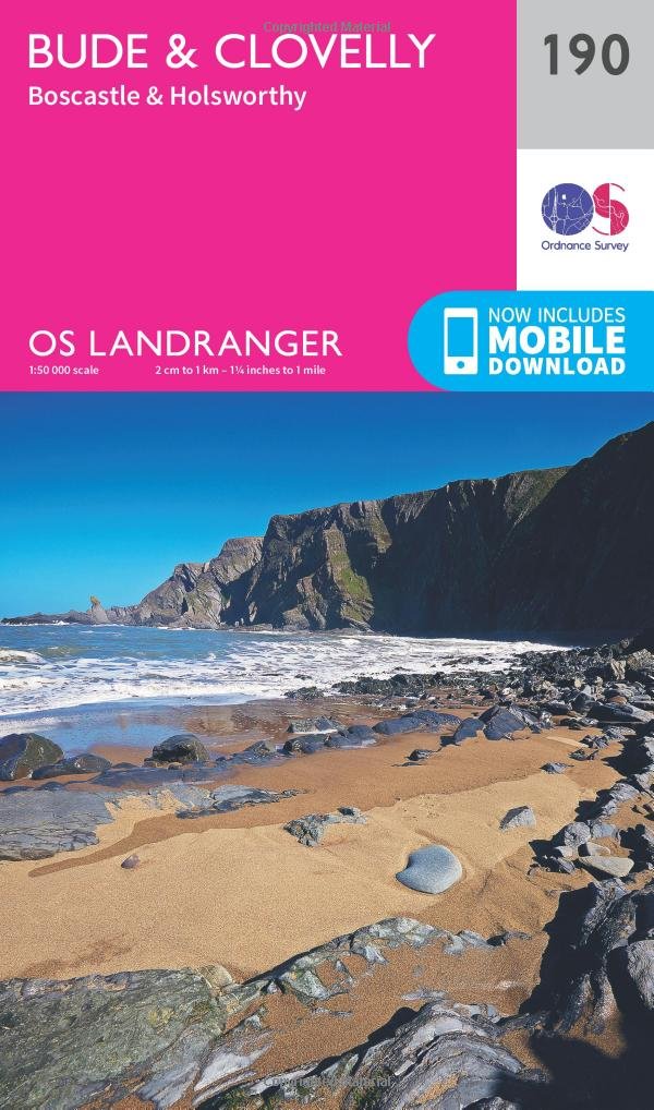 Bude & Clovelly Map | Boscastle & Holsworthy | Ordnance Survey | OS Landranger Map 190 | England | Walks | Cycling | Days Out | Maps | Adventure