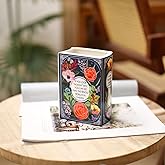 Romehaha Book Vase for Flowers,Modern Ceramic Aesthetics Infused with Artistic Cultural Style,Cute Bookshelf Decor, Unique Vase for Book Lovers (Secret Garden)