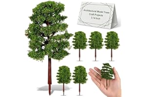 OATIPHO 20 Pcs Architectural Model Trees Set - Green Miniature Scenery Landscape for Dioramas Train Layouts and Craft Project