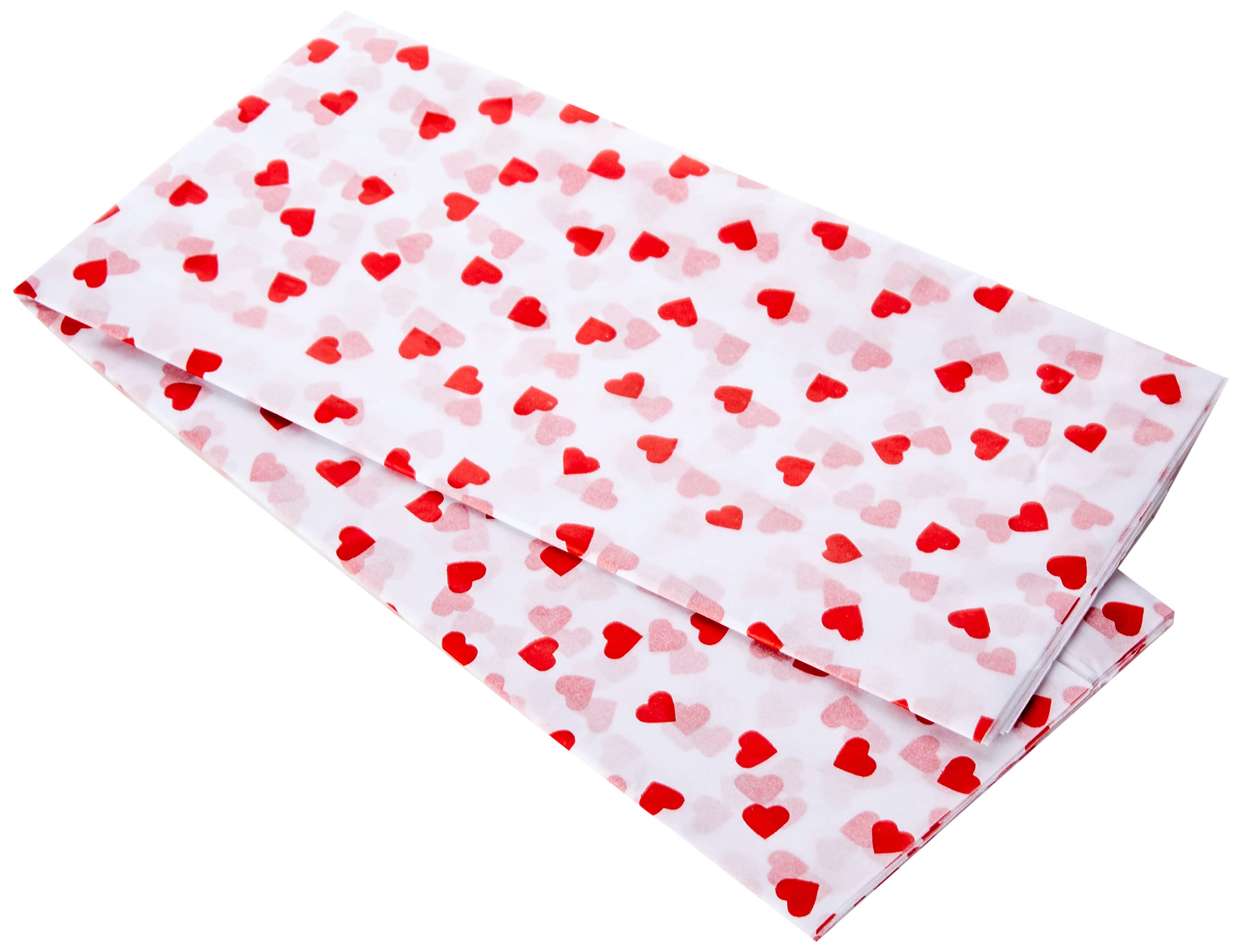 SatinWrap Luxury Printed Tissue Wrapping Paper Contempory Hearts 5 Sheet — image 1