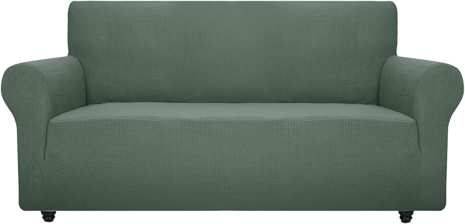 ZNSAYOTX Super Stretch Chair Slipcover Universal Sofa Chair Covers for Living Room Dogs Pet Furniture Protector Spandex Armchair Slipcovers with Anti Slip Foam Sticks (Dark Grey, Chair): Home & Kitchen