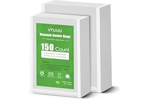 Vacuum Sealer Bags 100 Size Pint 6" x 10" and 50 Quart size 8" x 12" for Food Saver Vacuum Sealer Bags Commercial Grade Food 