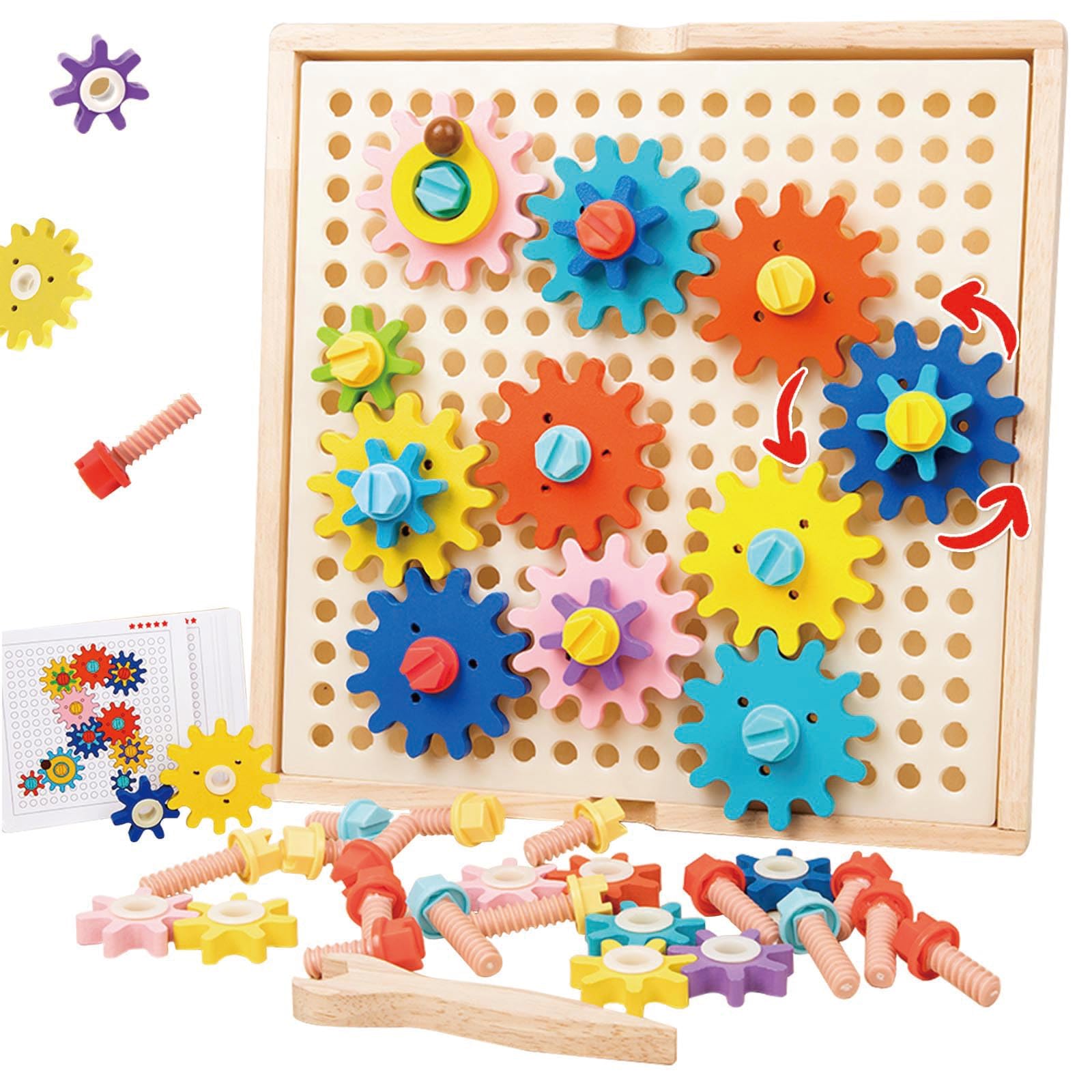 Dr. MUYAยฎ Montessori Toy for 3 4 5 Years, Toddler Toys, Fine Motor Skills, Wooden Busy Board, Educational Toys for 5 Year Olds, Gift for Boys Aged and Girls 3โ5 Years