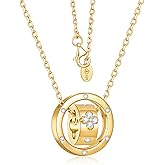 TIMELESSTAR Premium Clover Necklaces for Women Dainty Pendant Gifts|Lab-Grown Moissanite|Lab-Grown Moissanite|14K Gold Plated S925 Sterling Silver Non Tarnish