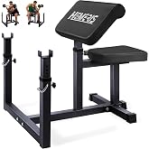 HEMERIS Preacher Curl Bench, Max Load 450 LBS Strength Training Bench Home Gym Bench Fitness Equipment,6-Level Seated Barbell Dumbbell Bicep Curl Machine Weight Bench