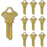 Summit Doorware SC1 Key Blanks 10 Pack, Premium Brass Uncut Blank Keys | For Padlocks, M1 1092 Key Blanks Compatible with Cole Original &amp; Taylor Locks Key Cutting, Home &amp; Professional Use, Spare