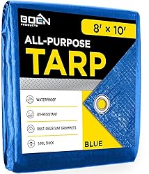 Multi-Purpose Blue Poly Tarp Cover 5 Mil Thick