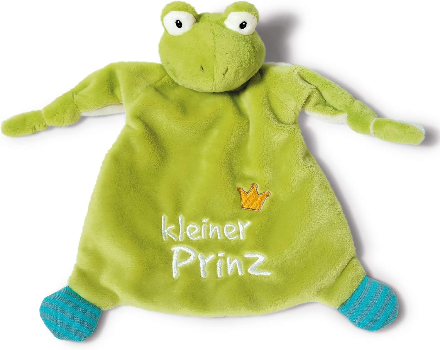 'Nici 40045 Cuddly Blanket Stitched"Le Petit Prince – Frog, Message and Picture 25 x 25 cm
